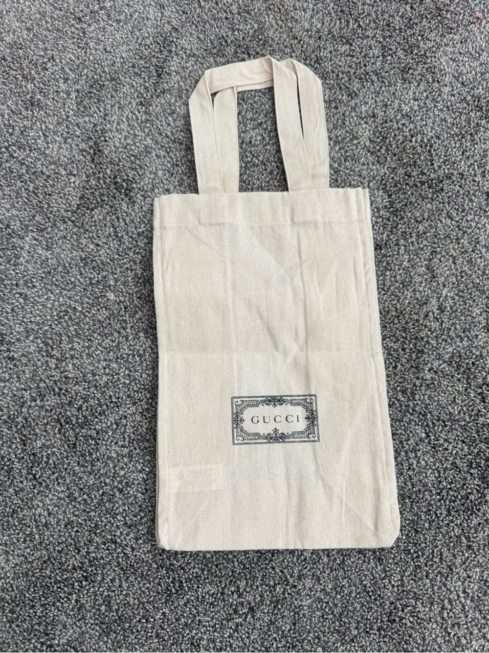 Authentic small Gucci Natural Canvas Shopper with Logo Bag